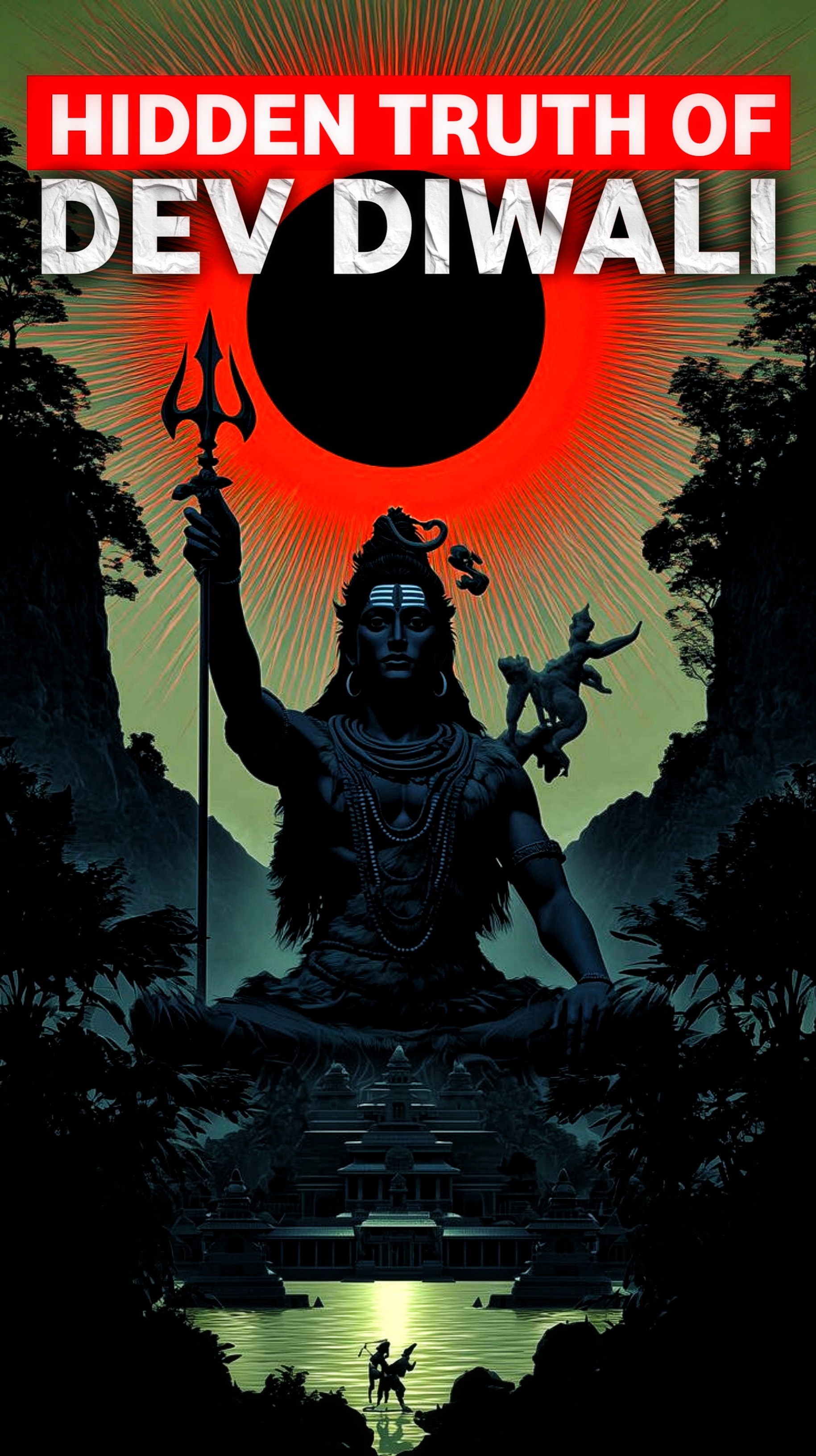 Hidden Truth of Dev Diwali - Cinematic design with Shiva silhouette